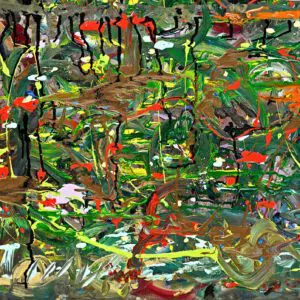 POND by Gayle Printz: tranquil, reflective, layered depth — original Modern Abstractionism, acrylic on canvas **Meta description** (152 chars):