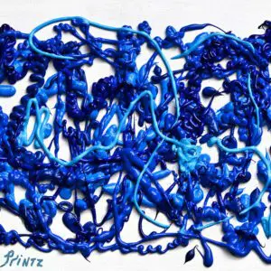 THE BLUES by Gayle Printz: soulful, expressive rhythm and thickly textured color— original Modern Abstractionist, acrylic on canvas