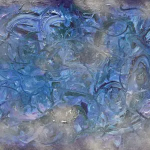 AZURE by Gayle Printz: luminous blue depth in flowing layers — an original Modern Abstractionist, acrylic on canvas abstract painting
