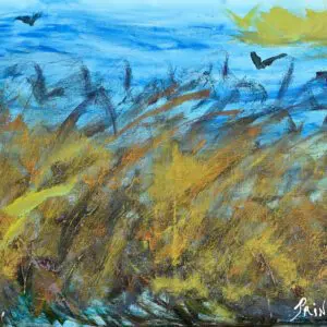 BRUSH by Gayle Printz: raw, expressive gestural marks — original Modern Abstractionism, acrylic on canvas