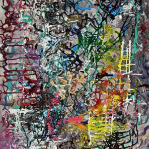 BUZZ by Gayle Printz: electric, vibrant, restless energy — original Modern Abstractionist, acrylic on canvas