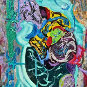 CONTROL by Gayle Printz: precise, deliberate dimensional form — original Modern Abstractionist, acrylic on canvas