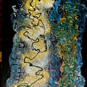 CURVES by World Master Artist Gayle Printz: sensuous, flowing dimensional form — original Modern Abstractionist, acrylic on canvas
