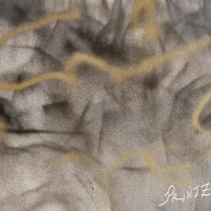 An image of the abstract painting FIND ME. Soft neutral taupes define this contemporary artwork by Gayle Printz